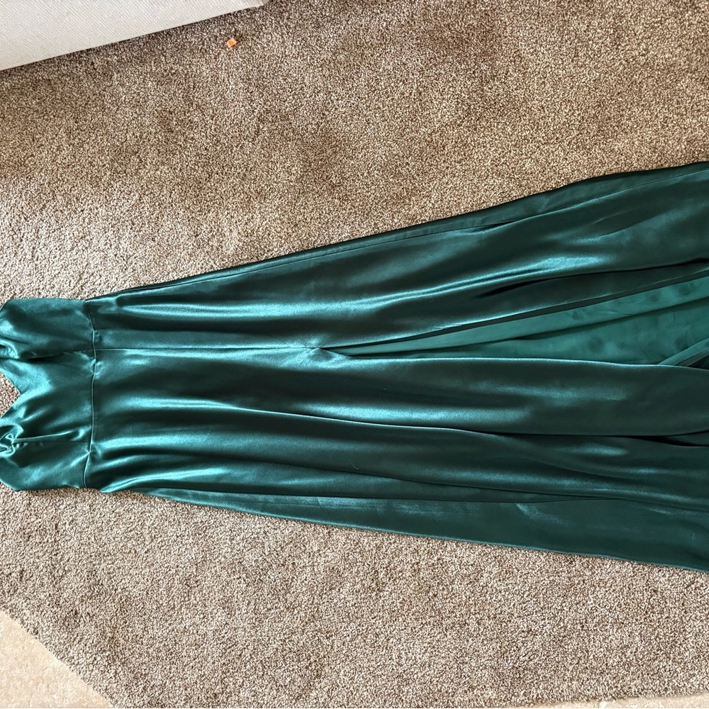 Birdy Grey Jay Satin Dress Emerald Size Medium